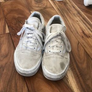 Old Skool White Low Top Vans 6.5W / 5M